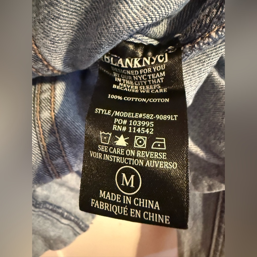 Blank NYC Denim Peplum Jacket. Used but good condition. - Picture 12 of 14